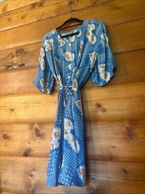 1990’s Julia Tie-Back Button Down Floral Dress | CA 26650